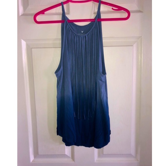American eagle blue ombré tank top